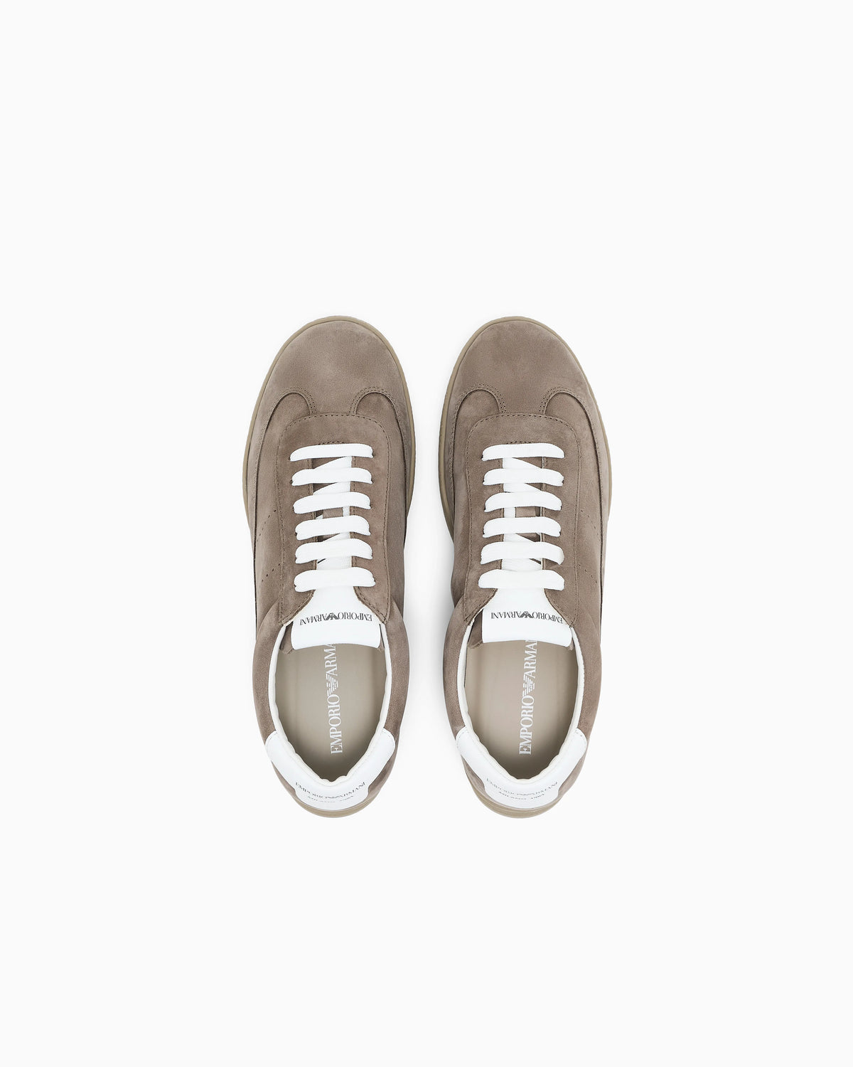 Nubuck sneakers with perforated details and a rubber sole