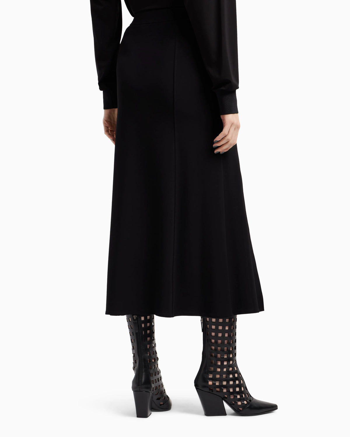 ASV Polygon capsule collection viscose crêpe interlock skirt