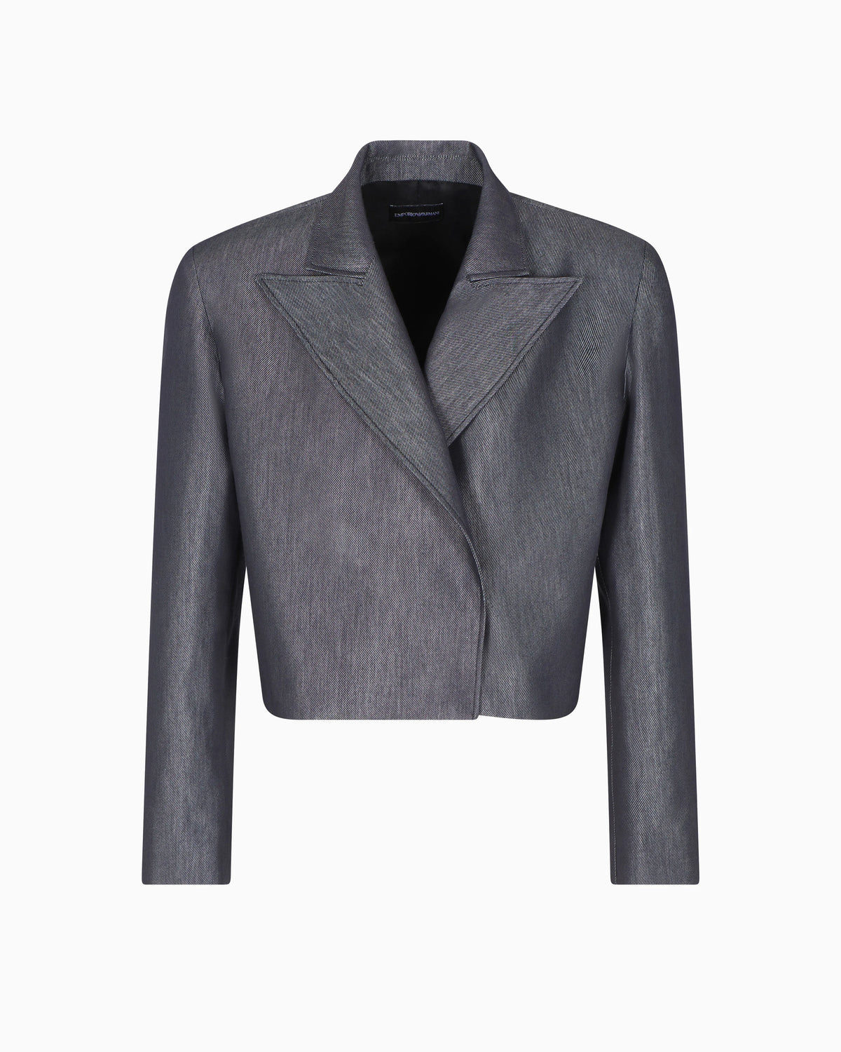 Polygon capsule collection yarn-dyed gabardine bolero