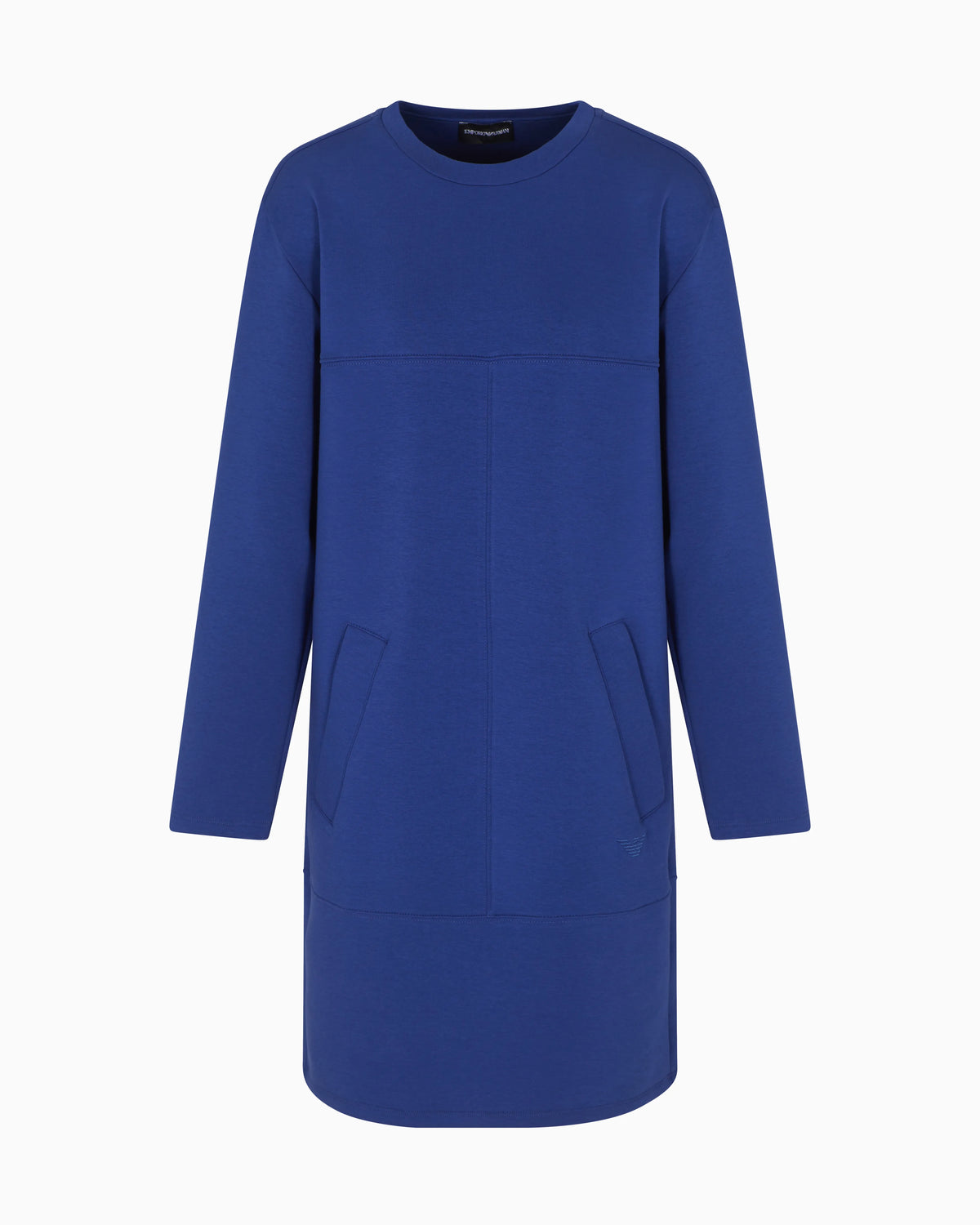 Double jersey crew-neck dress