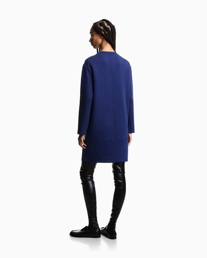 Double jersey crew-neck dress