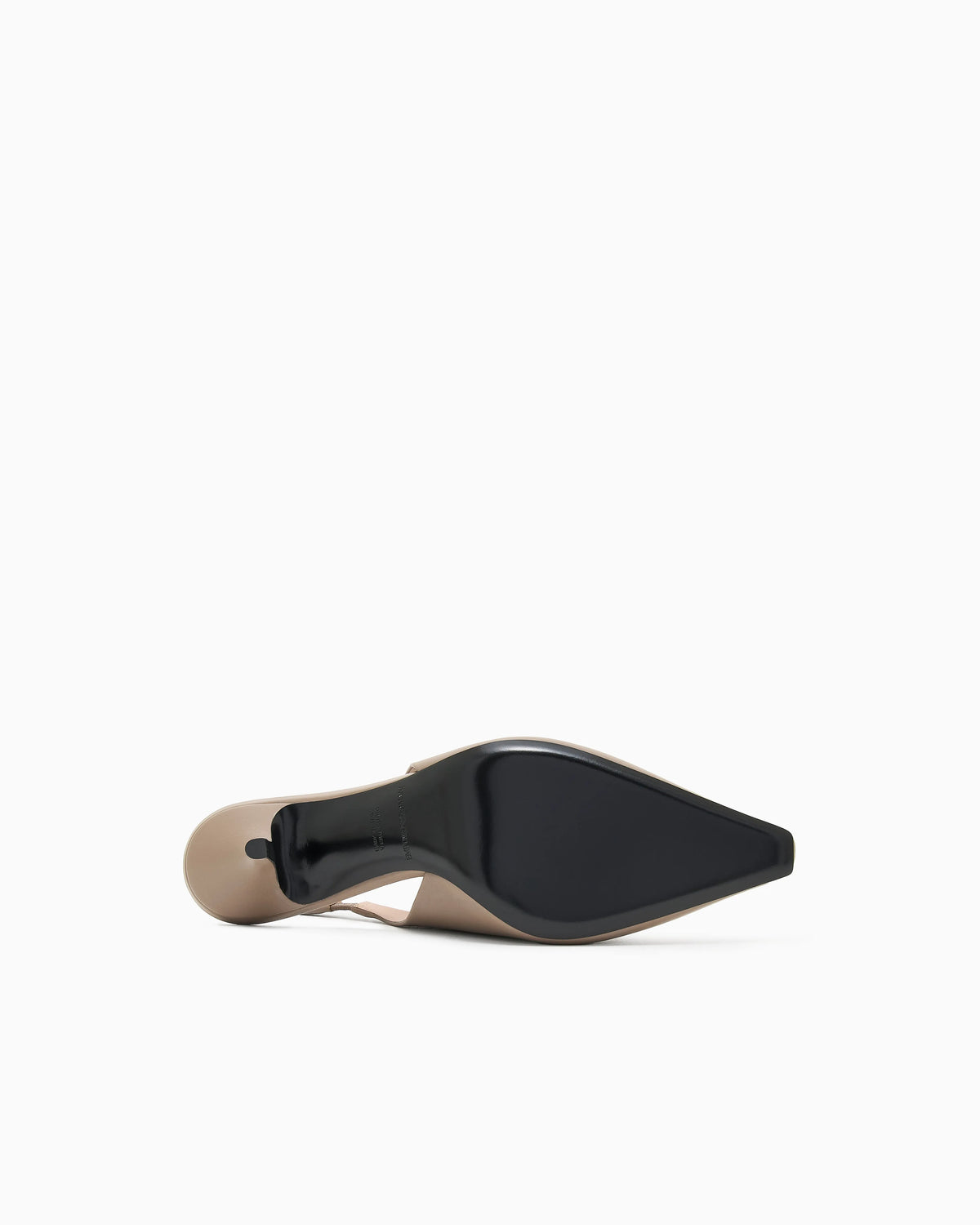 Nappa-leather slingback court shoes with eagle plate