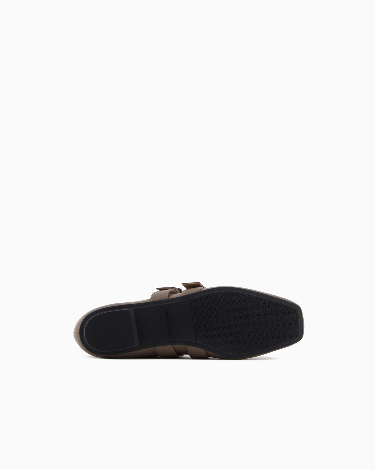 Nappa-leather square-toed ballerinas with double strap