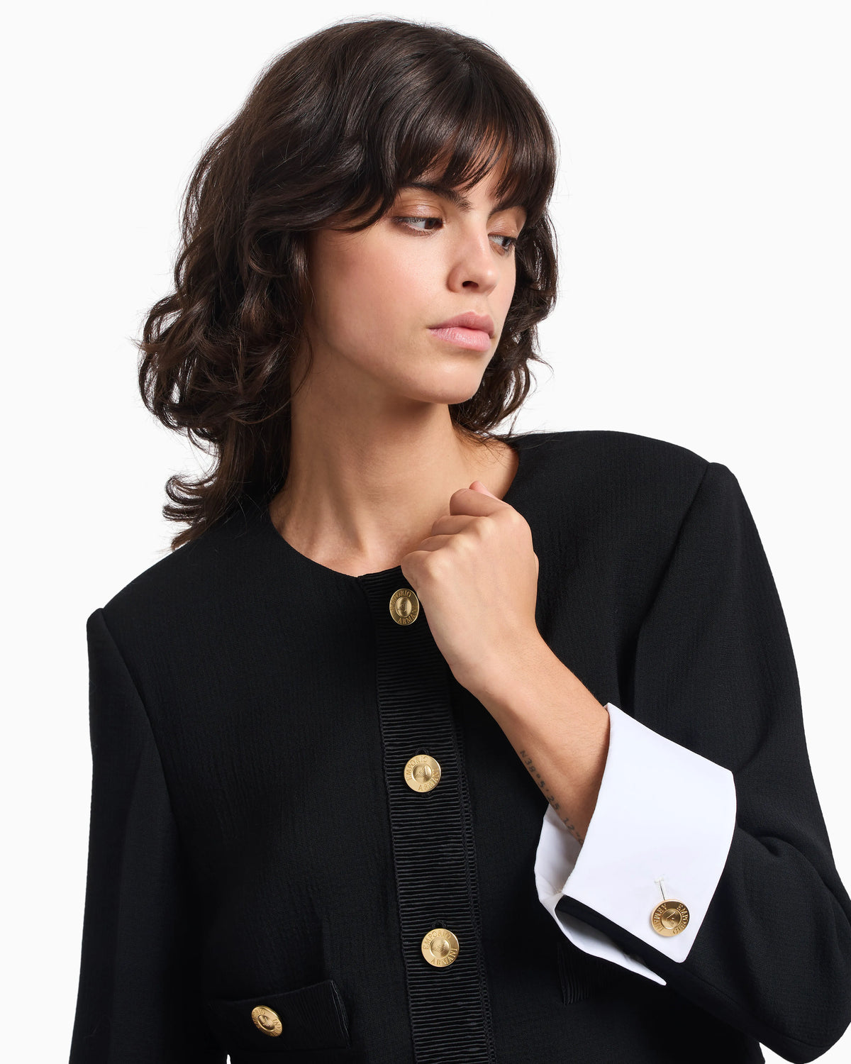 Single-breasted jacket in a virgin-wool blend