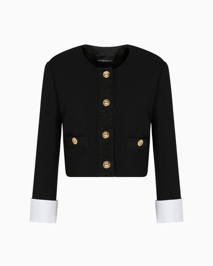 Single-breasted jacket in a virgin-wool blend