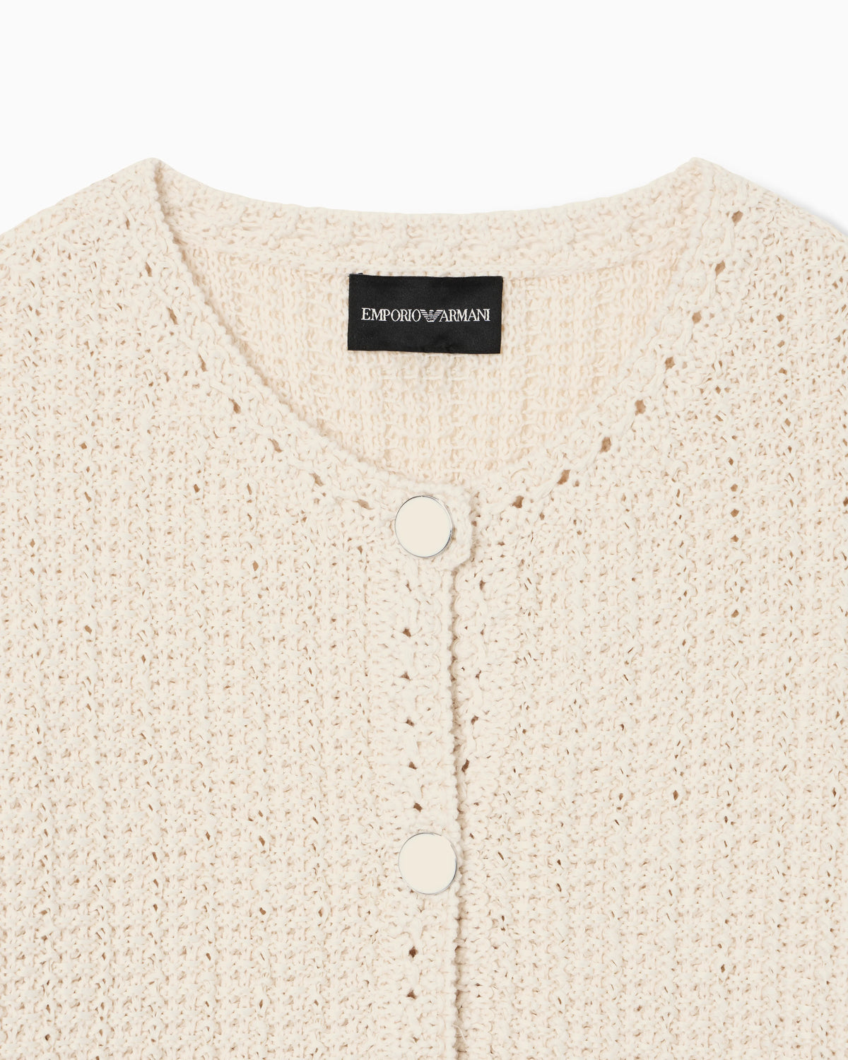 Check-effect knit jacket