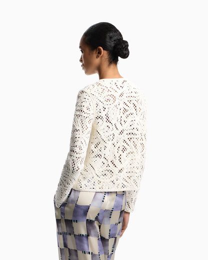 Jacket in macramé-effect Cornely embroidered fabric