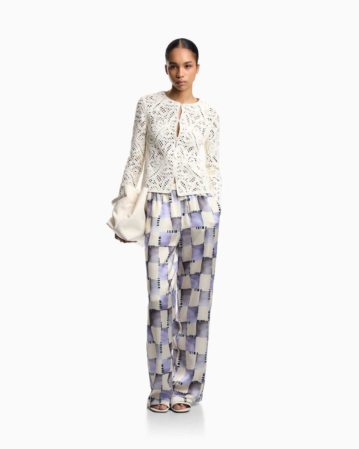 Jacket in macramé-effect Cornely embroidered fabric