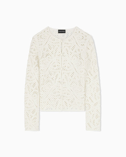 Jacket in macramé-effect Cornely embroidered fabric