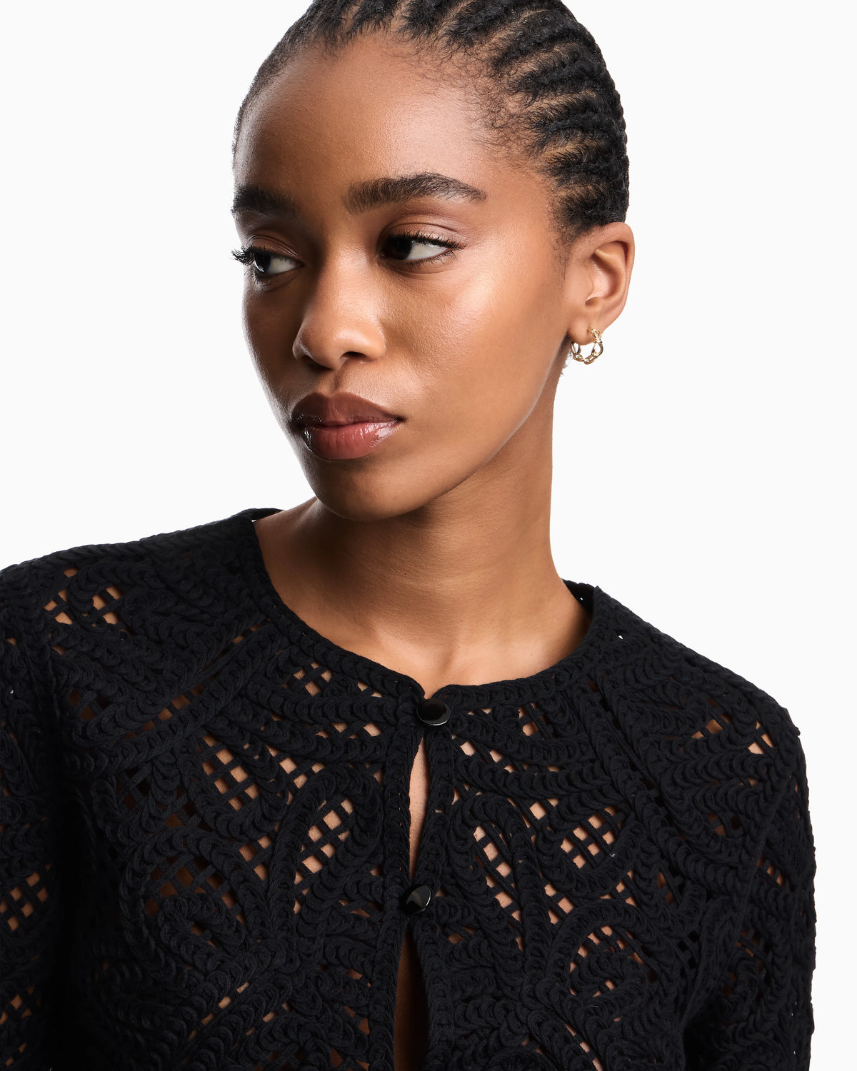 Jacket in macramé-effect Cornely embroidered fabric
