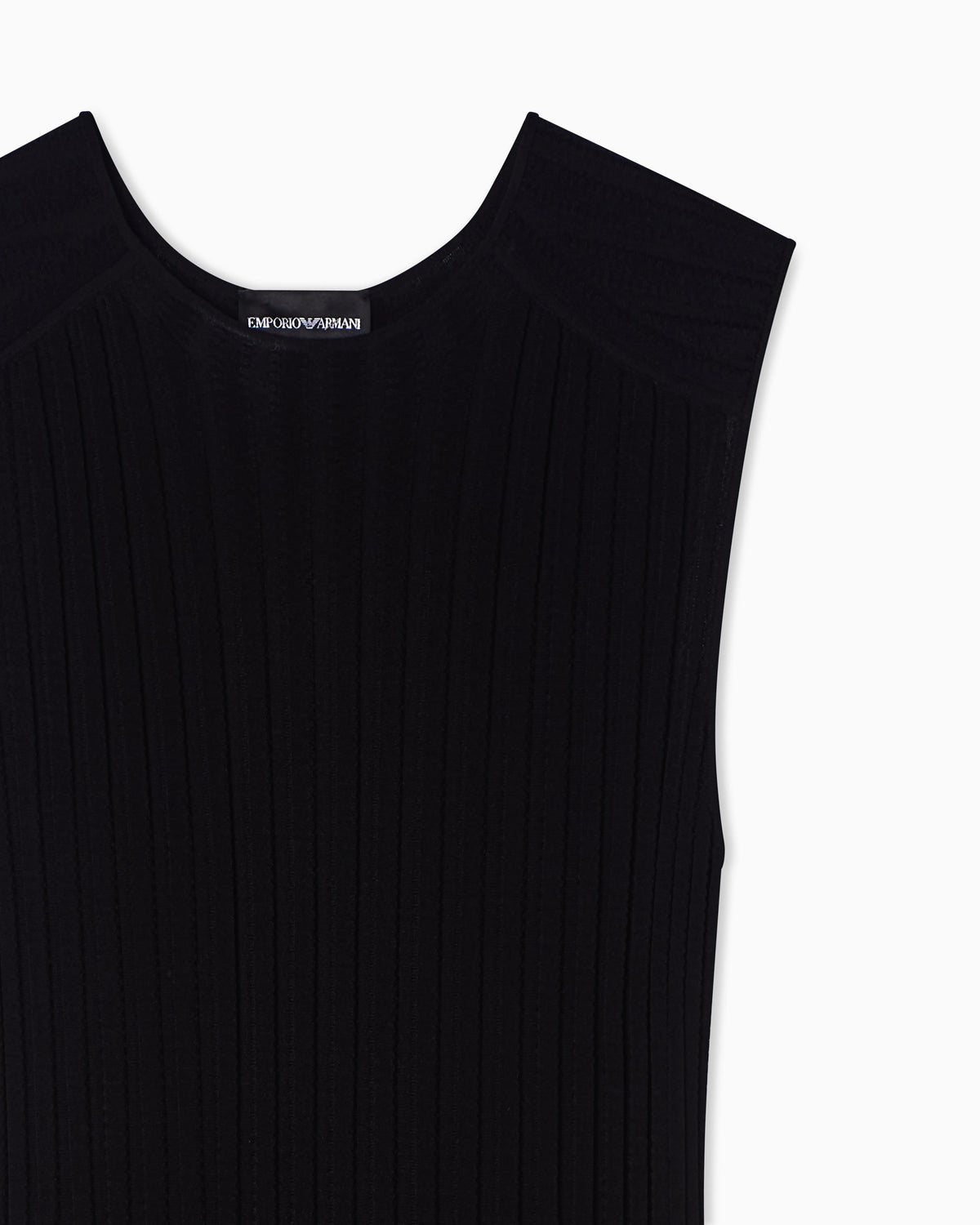 ribbed-knit dress with pleated detail