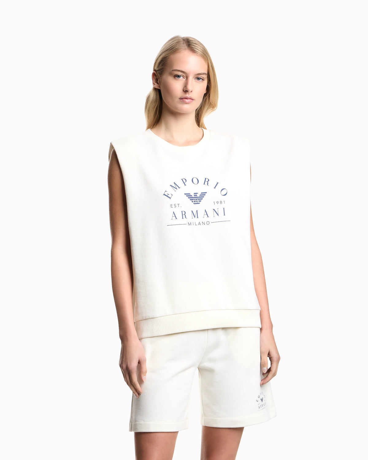 Iconic sleeveless jersey loungewear sweatshirt