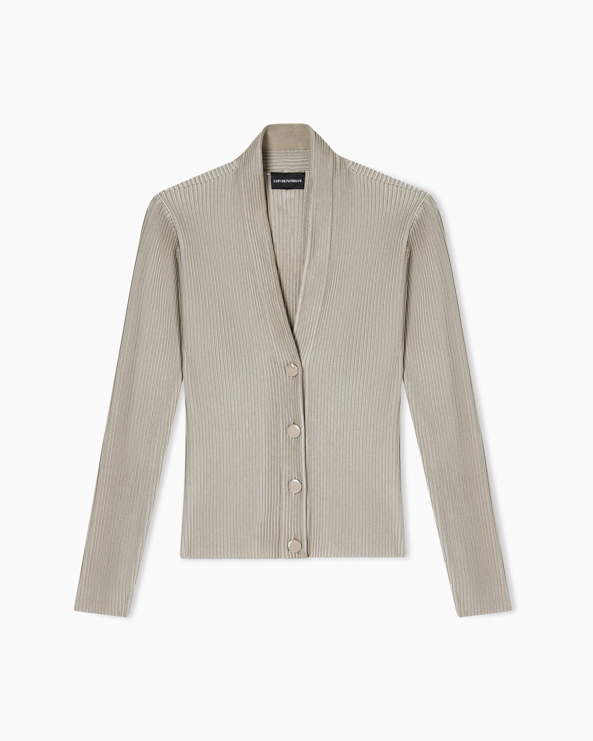 Knit cardigan with a ribbed effect
