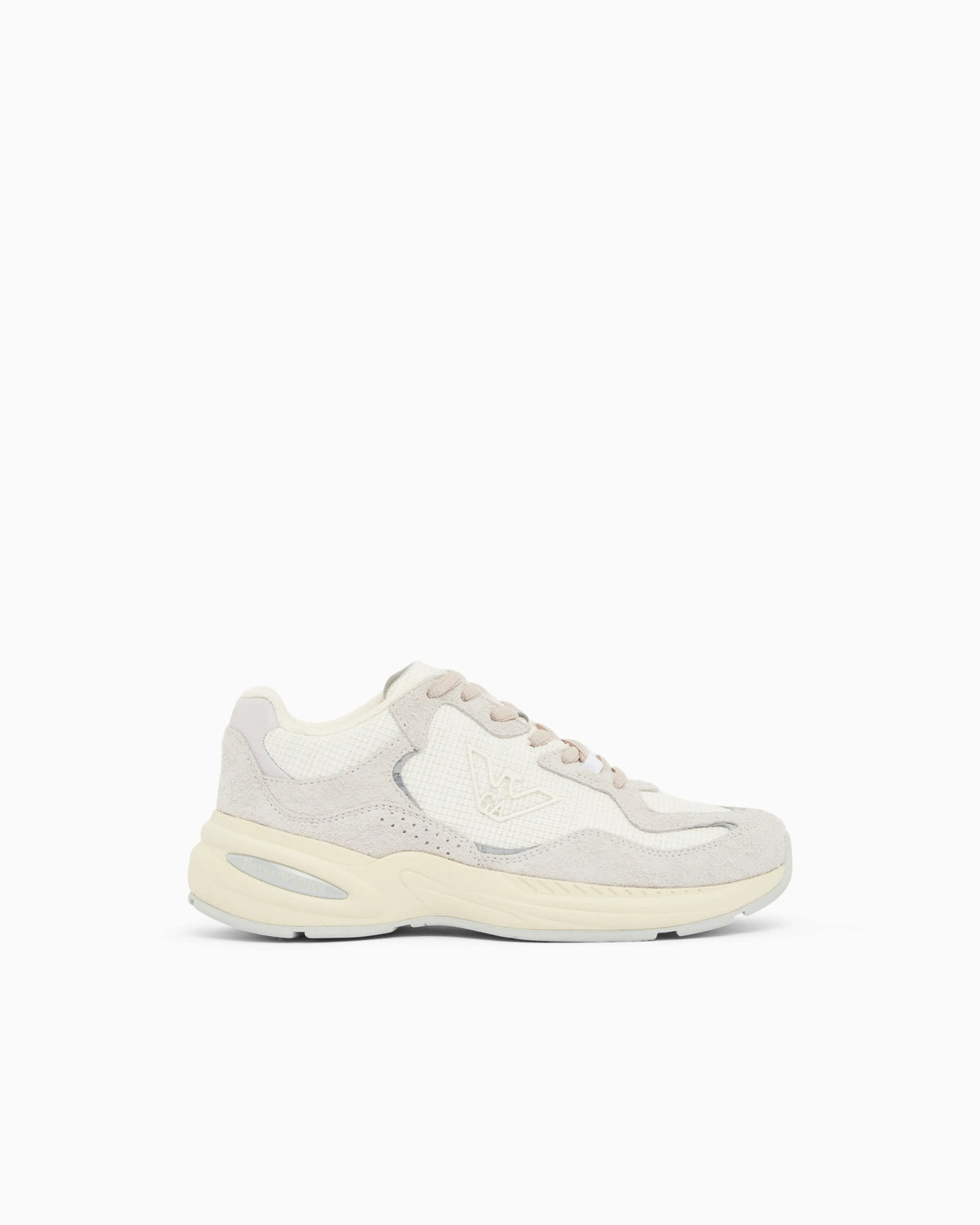 Raffia and suede sneakers