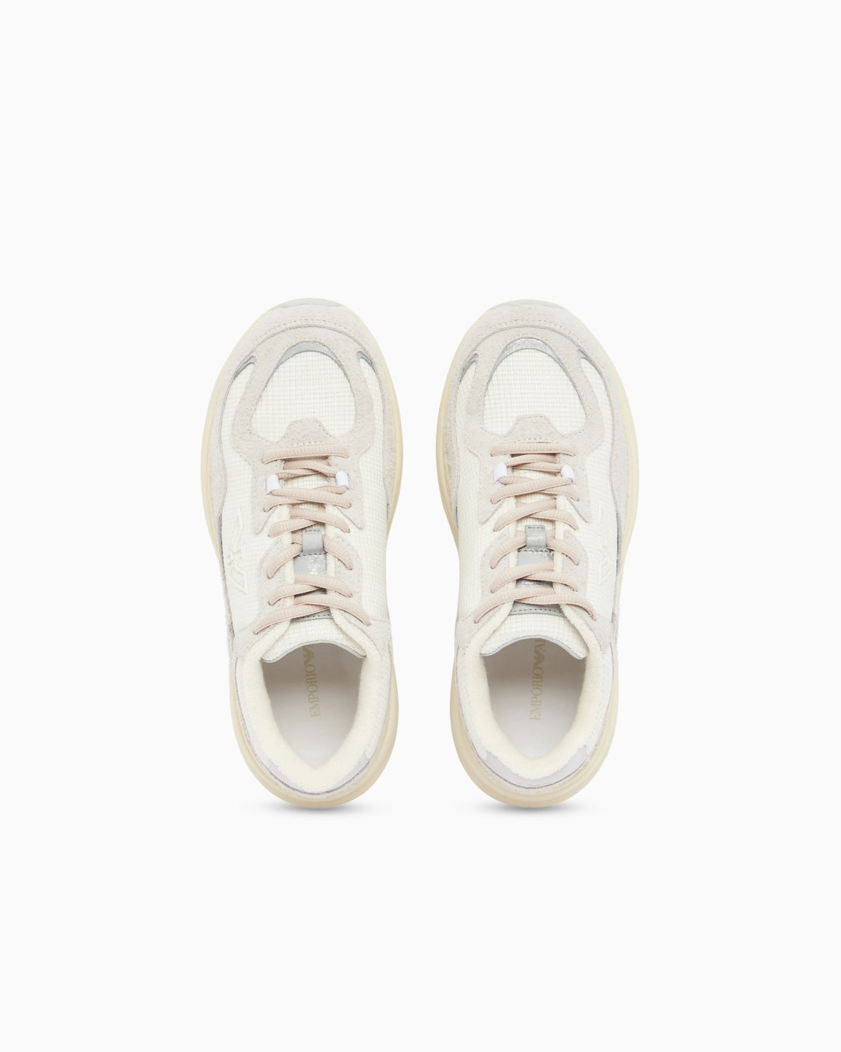 Raffia and suede sneakers