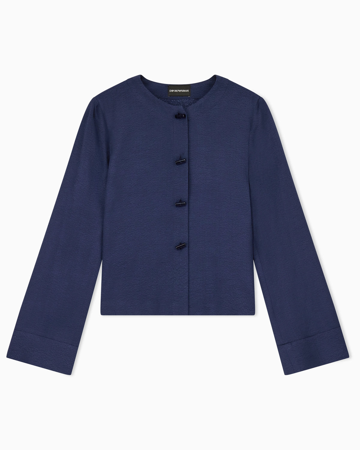 micro leopard spot jacquard fluid fabric shirt