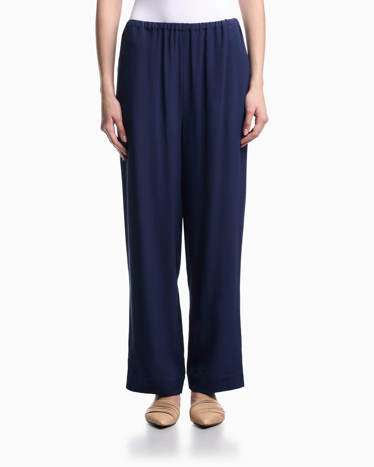 flowing micro leopard spot jacquard trousers