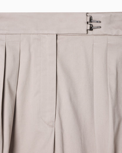 Brushed cotton trousers with pleats