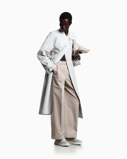 Brushed cotton trousers with pleats