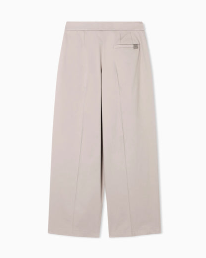 Brushed cotton trousers with pleats