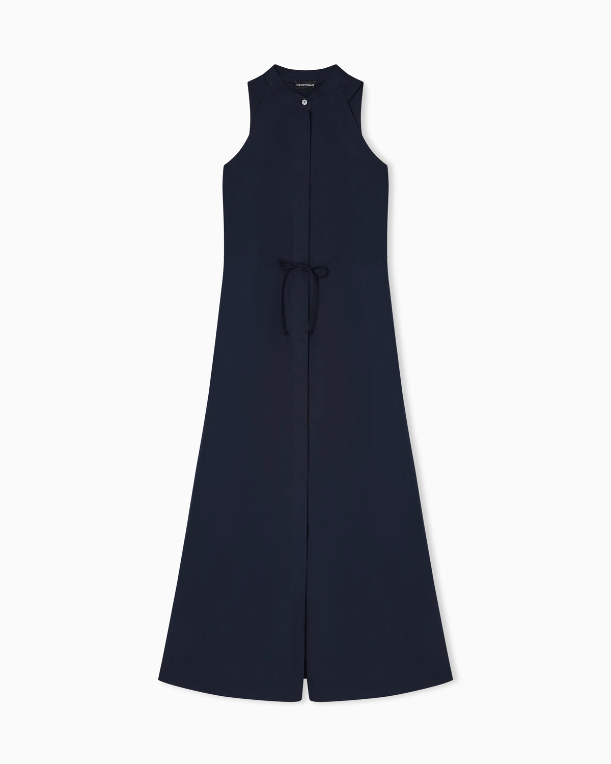 Long dress with poplin drawstring