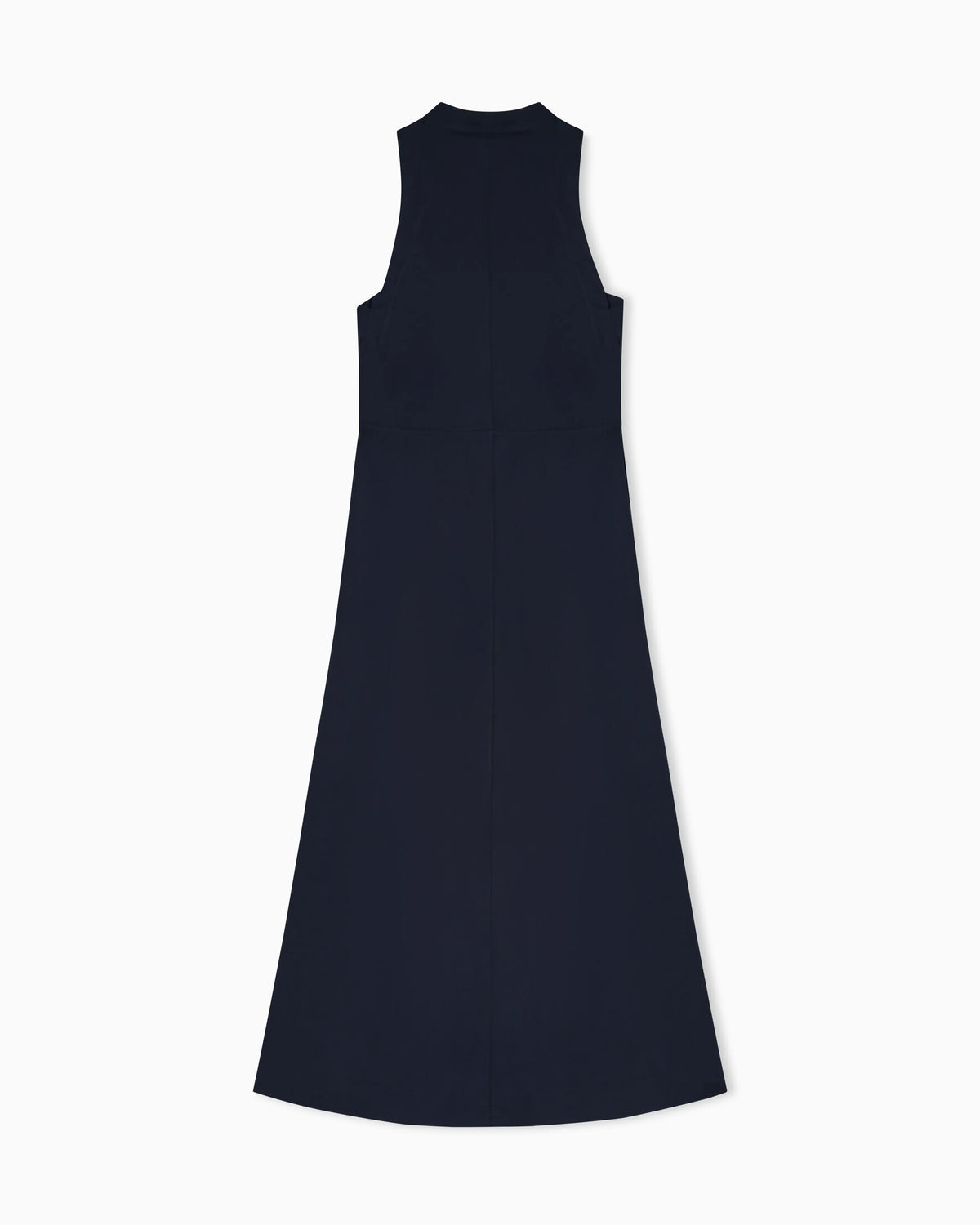 Long dress with poplin drawstring