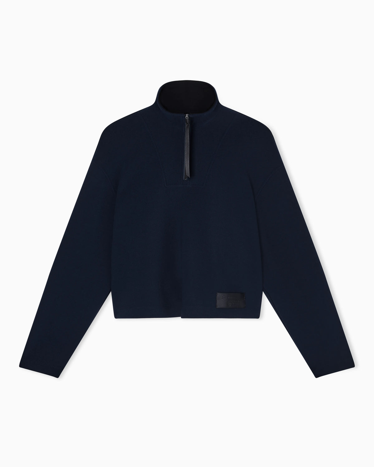Crêpe-jersey, zip-up sweatshirt