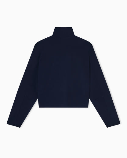 Crêpe-jersey, zip-up sweatshirt