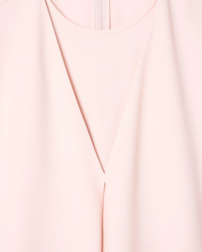 Technical cady dress with front box pleat