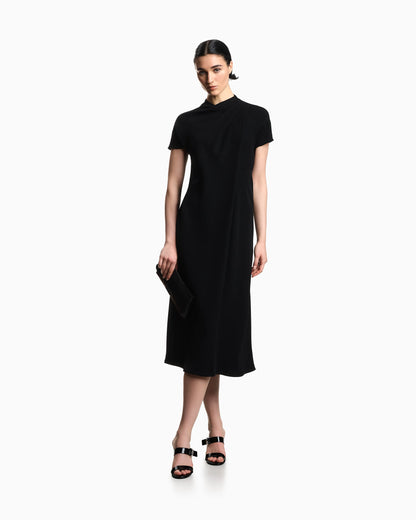 Technical cady dress with front panel