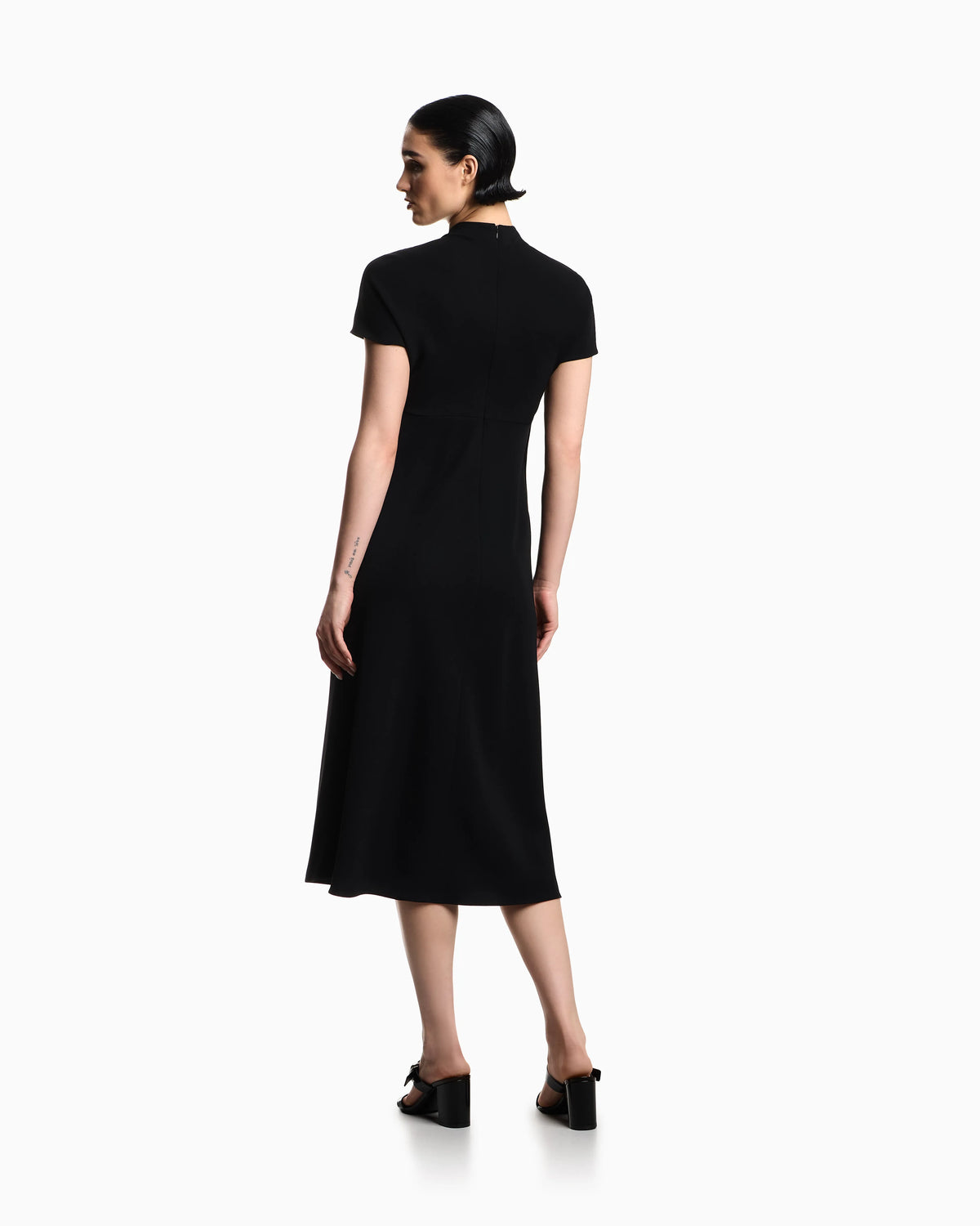Technical cady dress with front panel