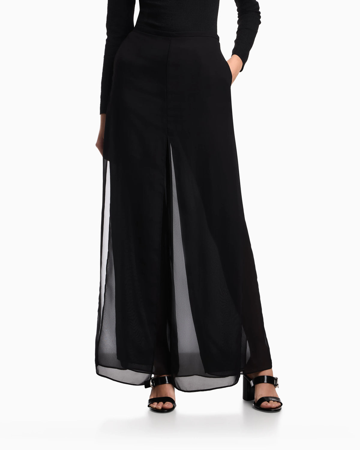 Technical georgette culottes