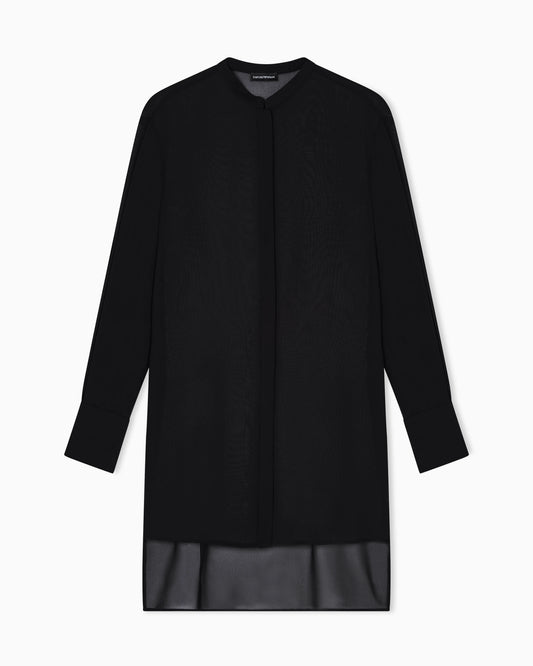 Technical georgette oversized shirt