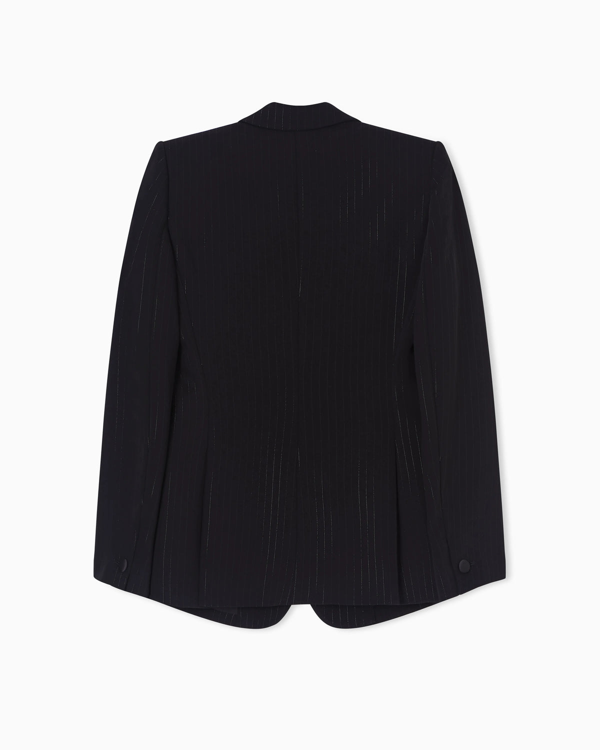 Single-breasted jacket with a lurex pinstriped motif