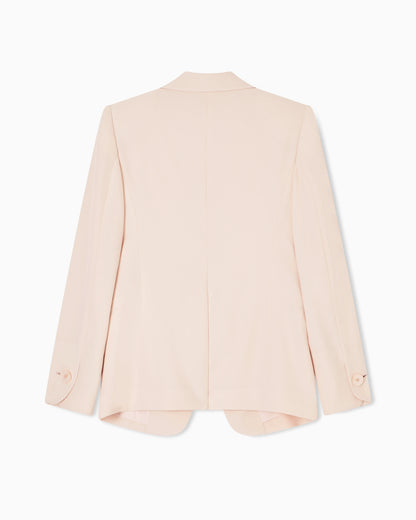 Single-breasted jacket in technical gabardine