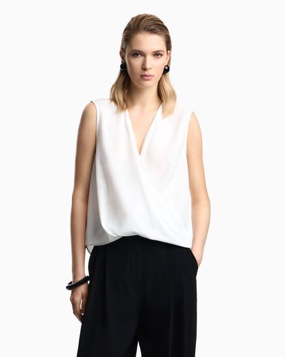 V-neck crossed top in cady