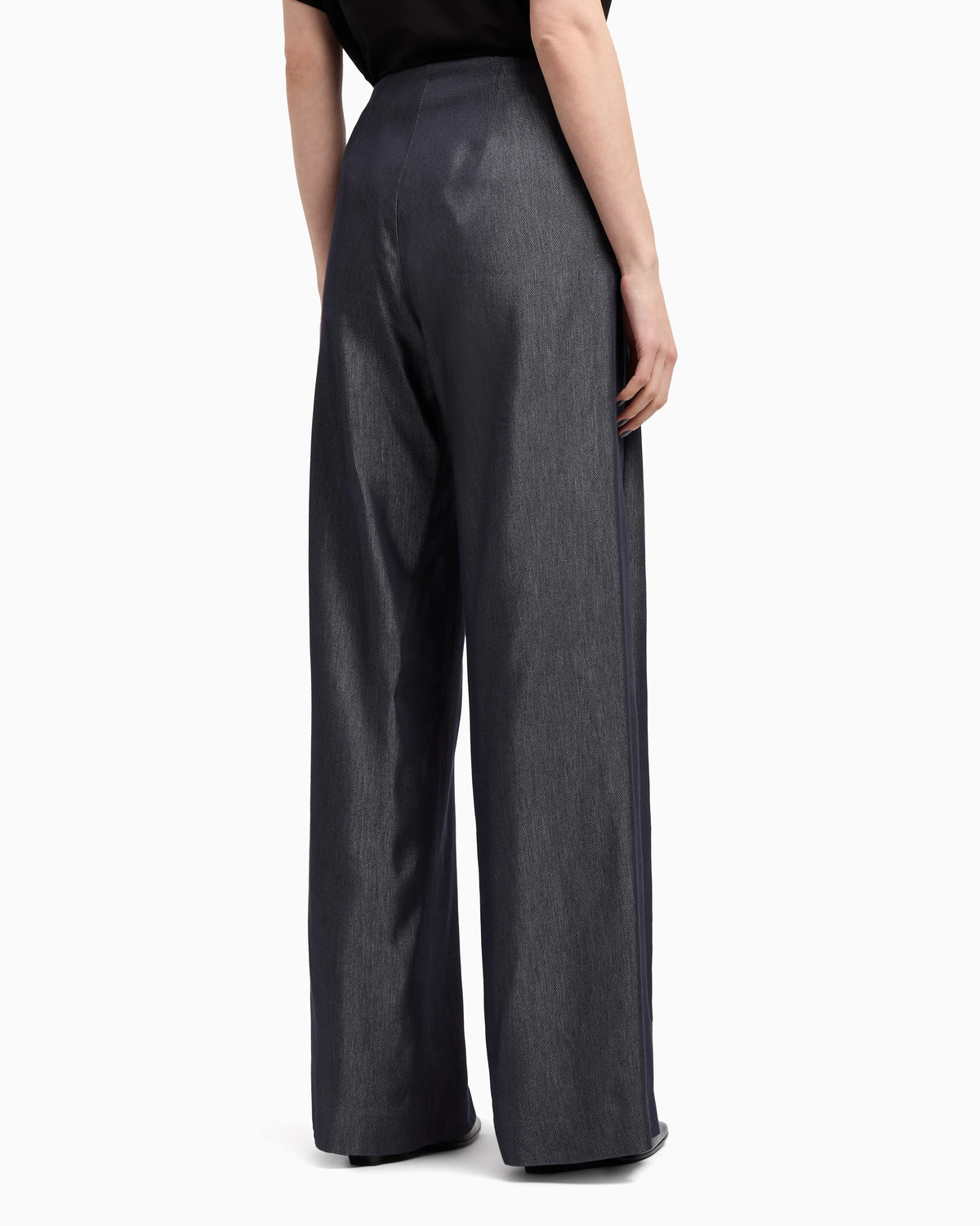 Polygon capsule collection yarn-dyed gabardine trousers