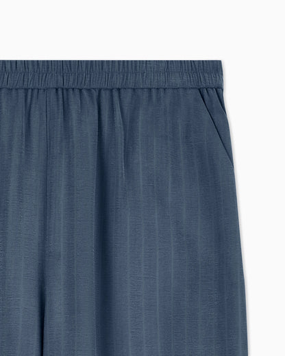 Pinstriped flowing fabric trousers