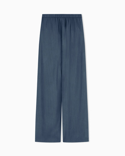 Pinstriped flowing fabric trousers
