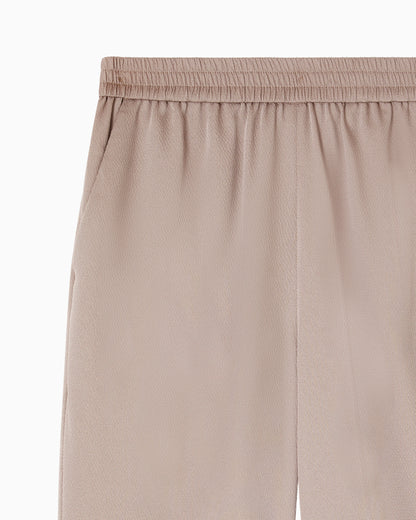 Twill crêpe trousers with elasticated waist