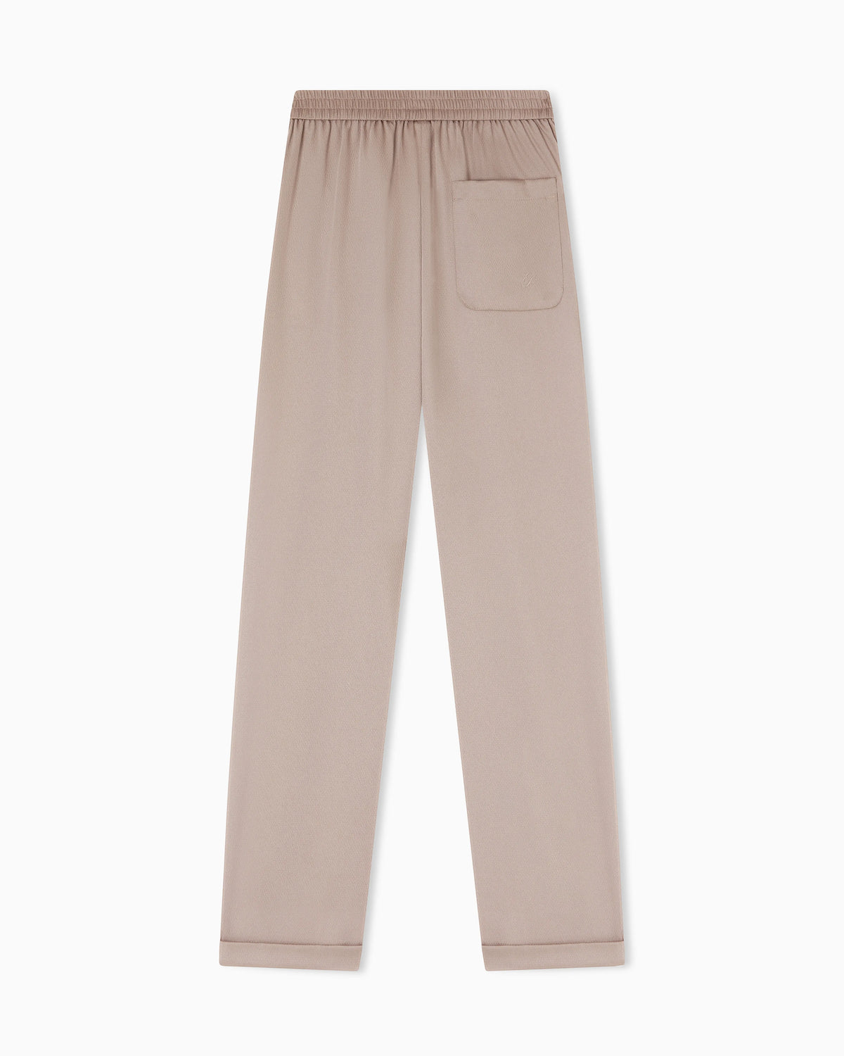 Twill crêpe trousers with elasticated waist