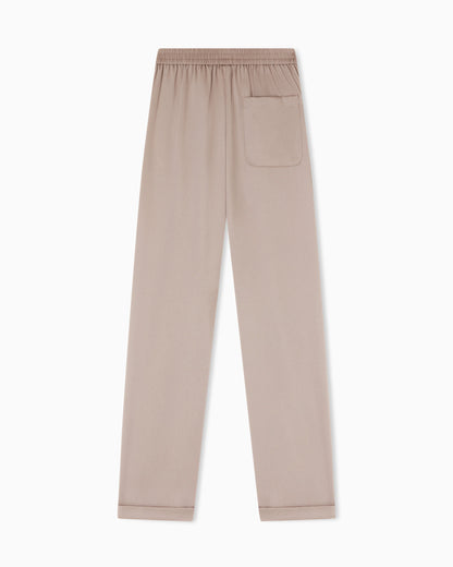 Twill crêpe trousers with elasticated waist