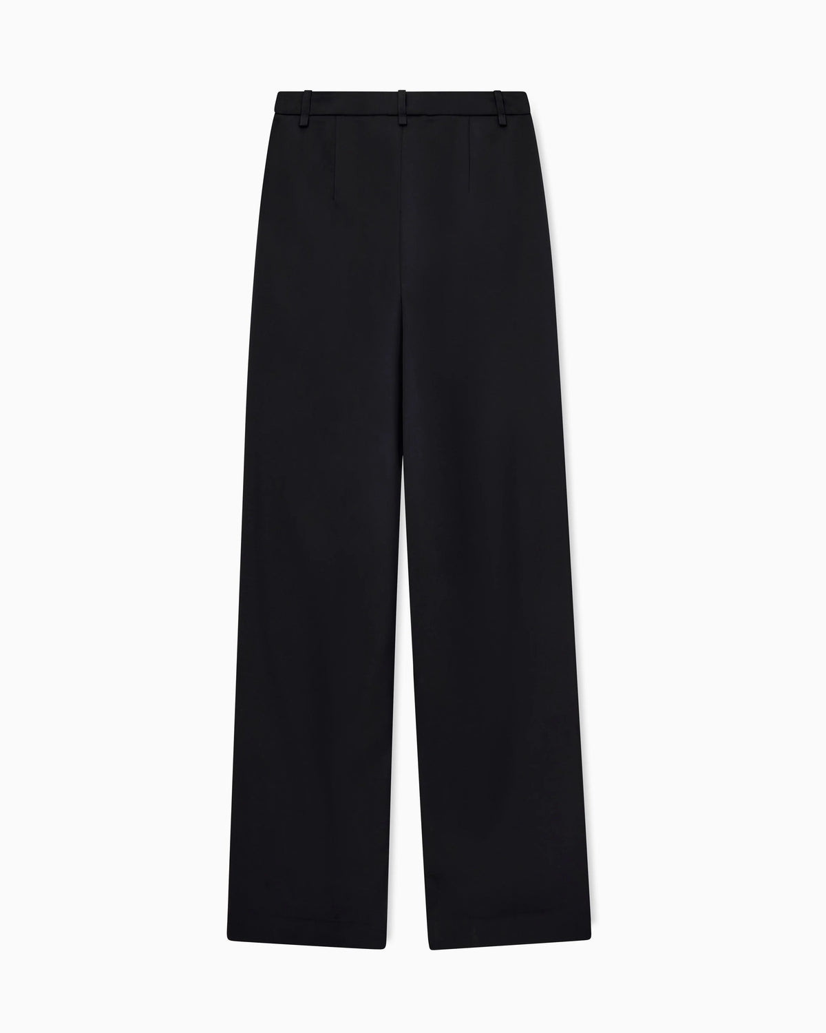 Trousers in techno twill with wide leg pleats and belt loops