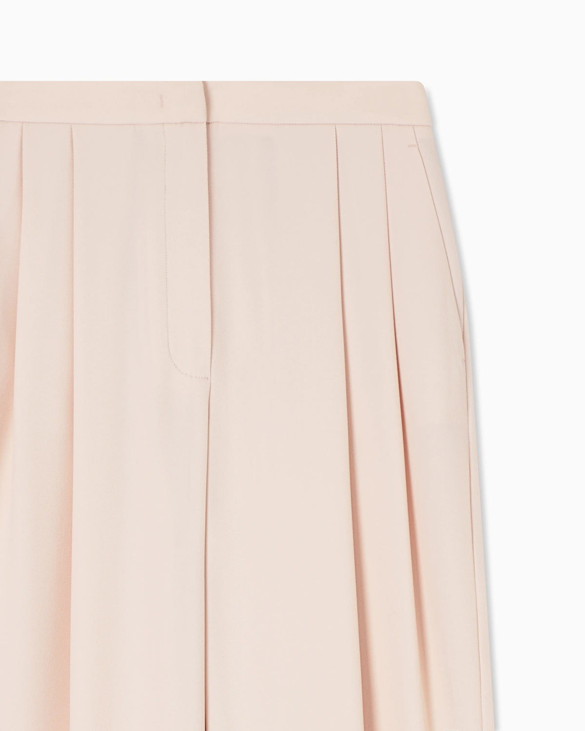 Technical gabardine trousers with pleats