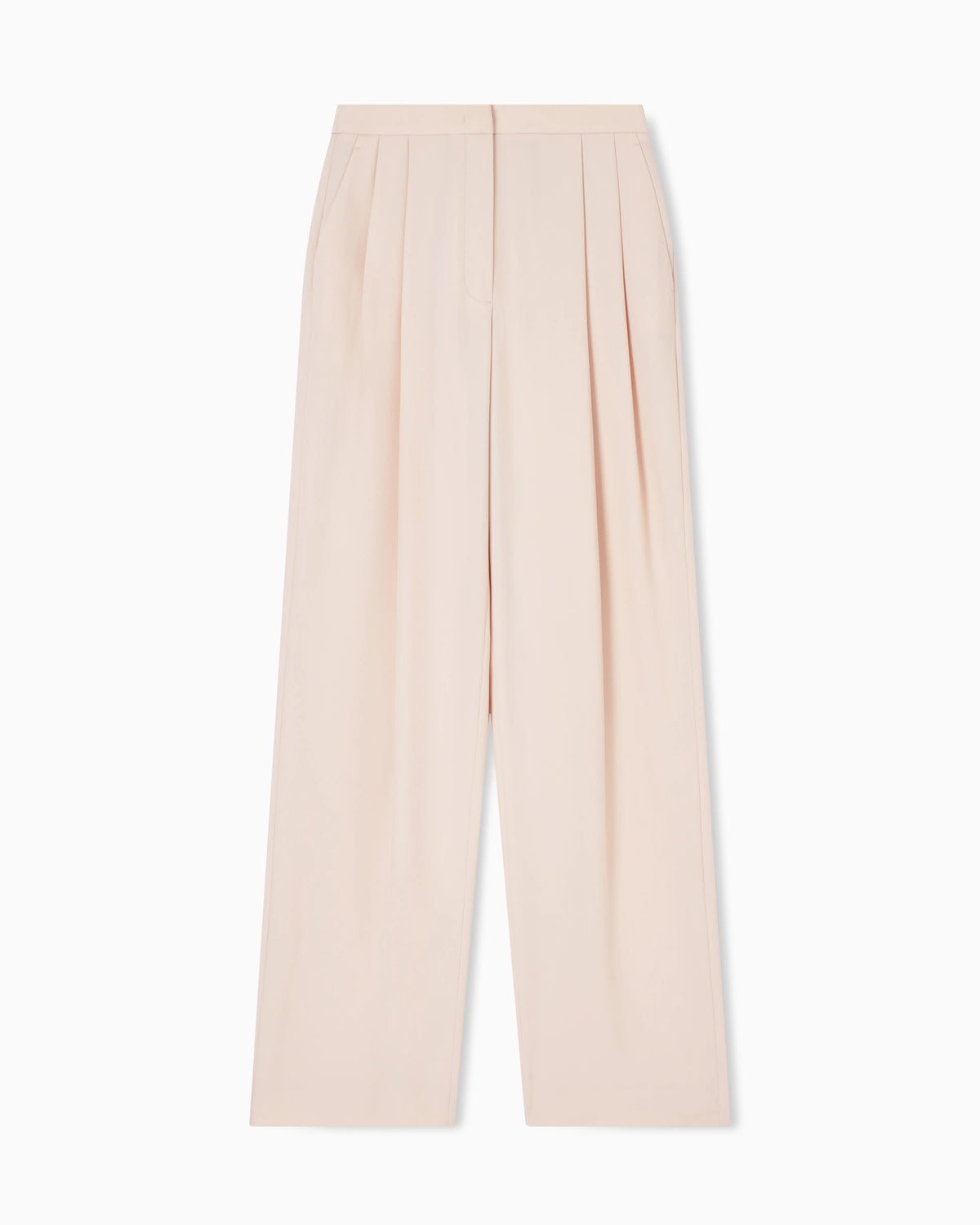 Technical gabardine trousers with pleats