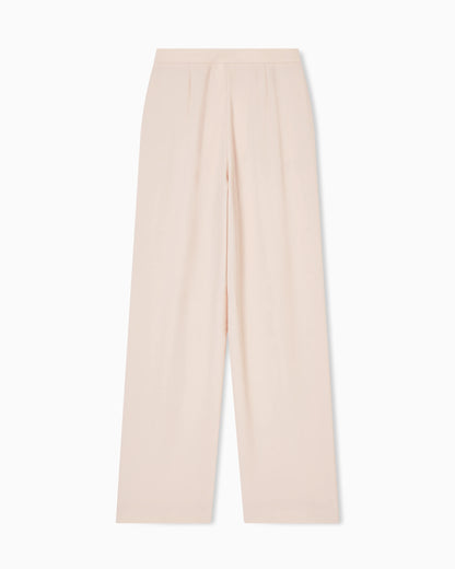 Technical gabardine trousers with pleats