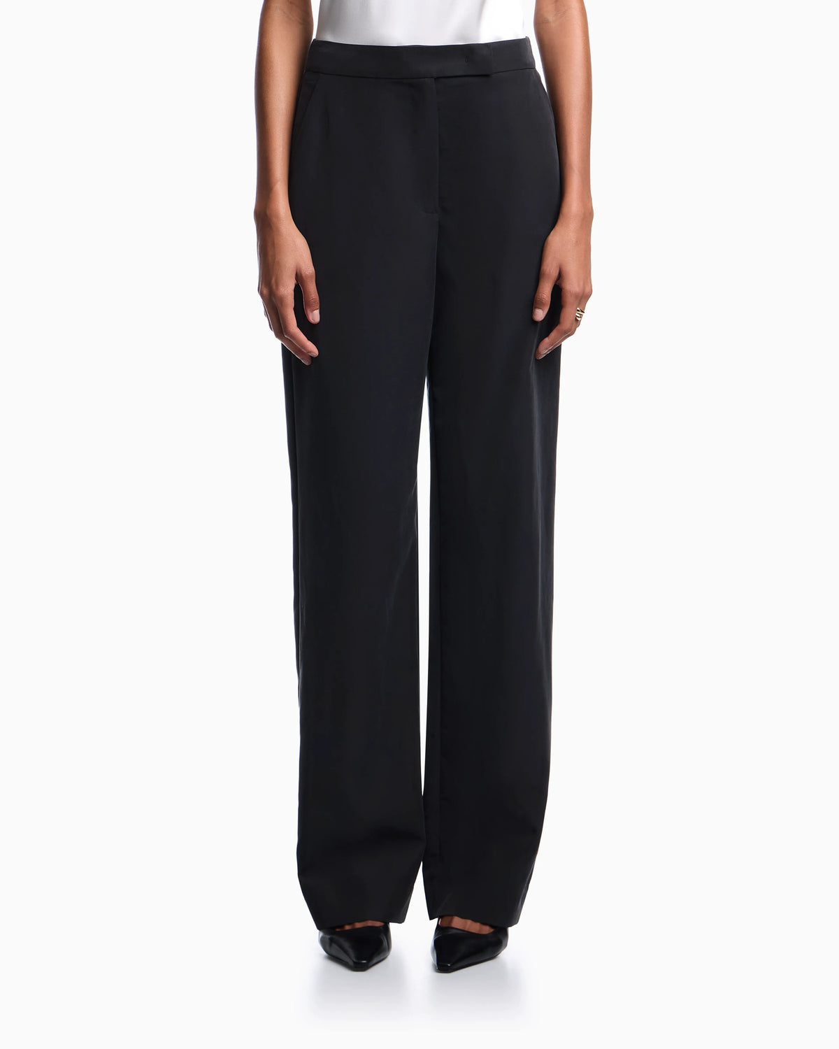 Crepe palazzo trousers