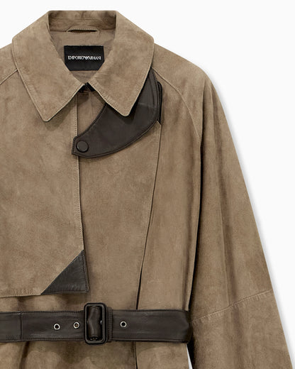 Goat suede trench coat Signature Capsule
