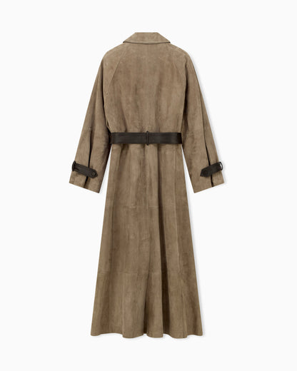 Goat suede trench coat Signature Capsule