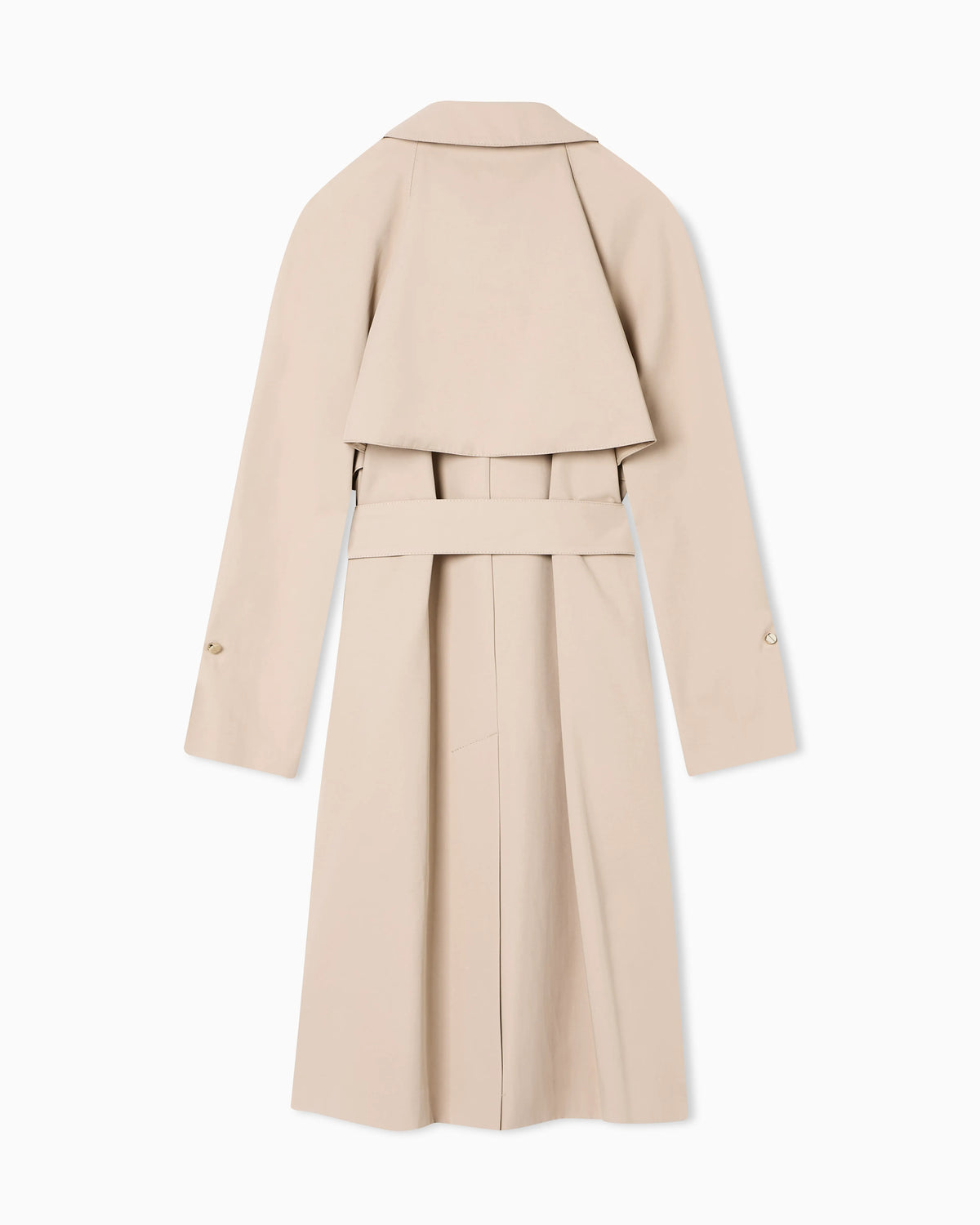 Trench coat in water-repellent technical cotton